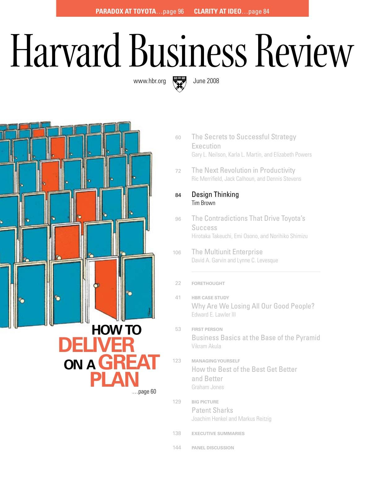 Soule - Design Thinking - Tim Brown HBR, page 1