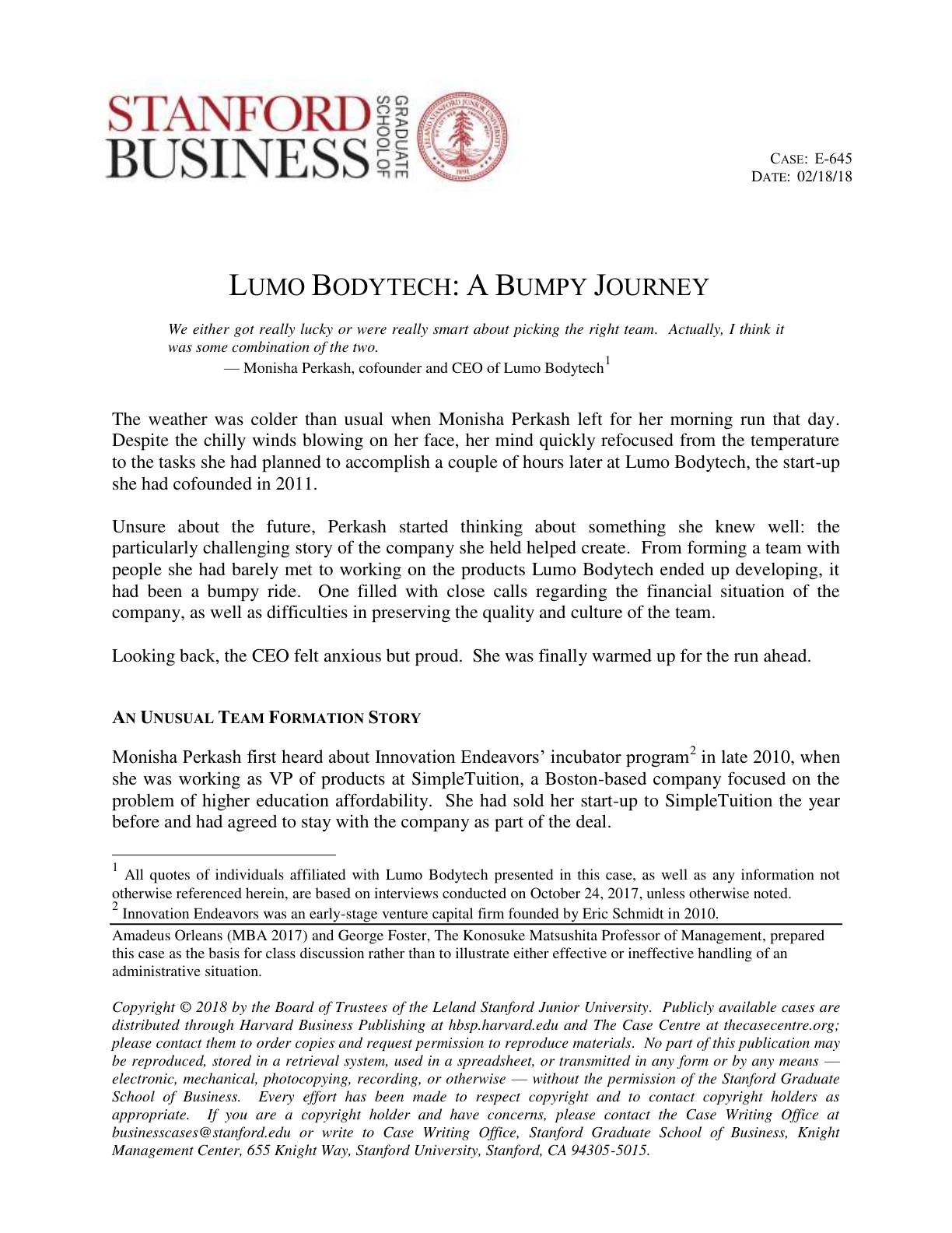Lattin - Lumo Bodytech A Bumpy Journey, page 1