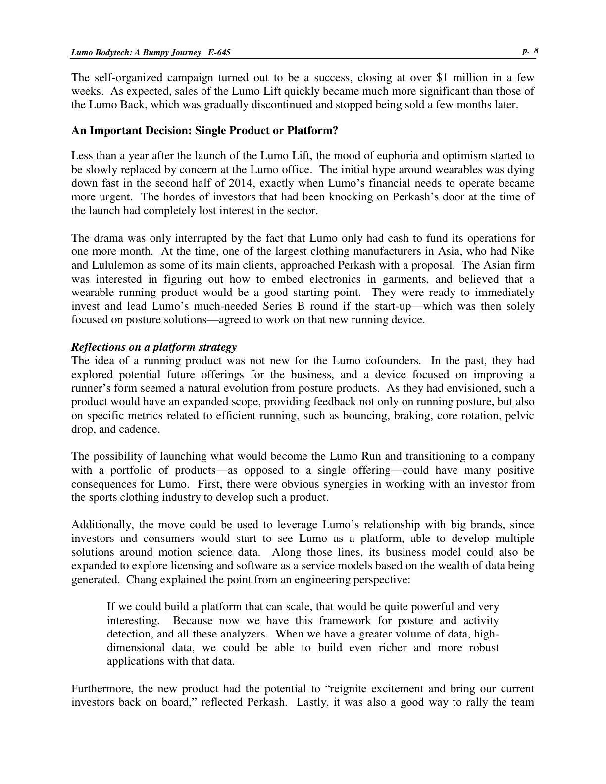 Lattin - Lumo Bodytech A Bumpy Journey, page 8
