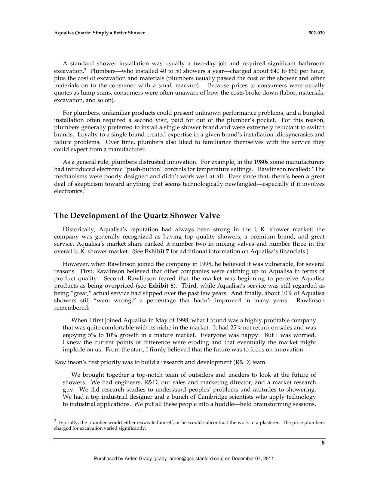 Lattin - Aqualisa Quartz, page 5