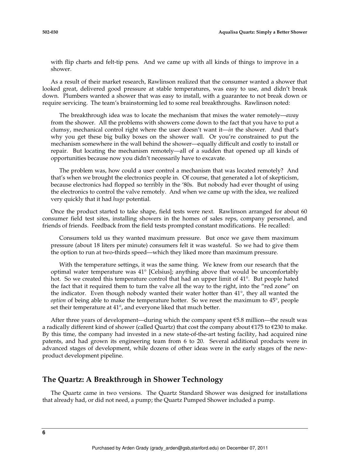 Lattin - Aqualisa Quartz, page 6