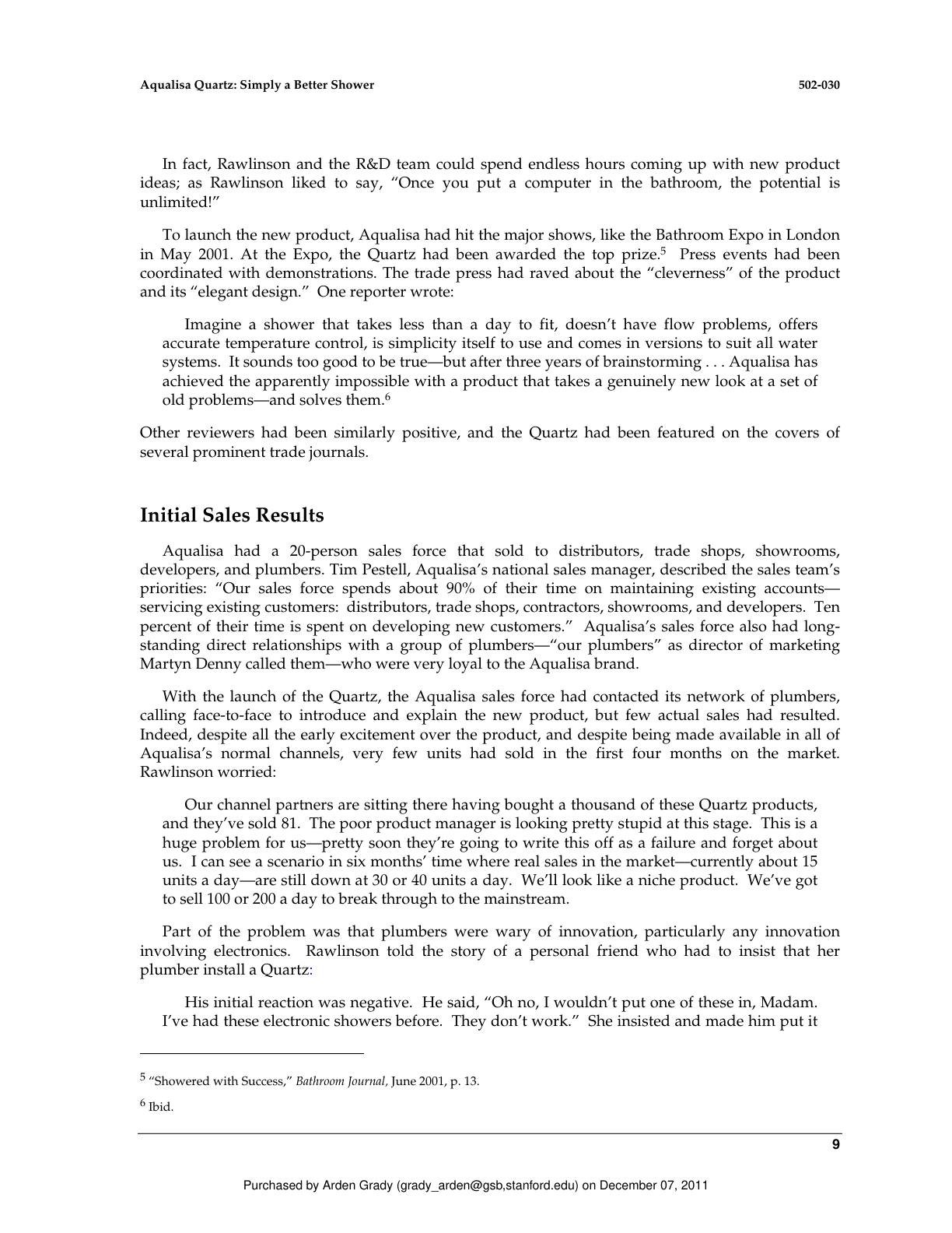 Lattin - Aqualisa Quartz, page 9
