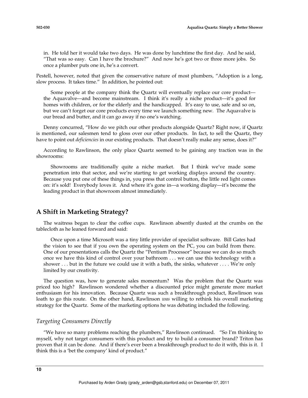 Lattin - Aqualisa Quartz, page 10