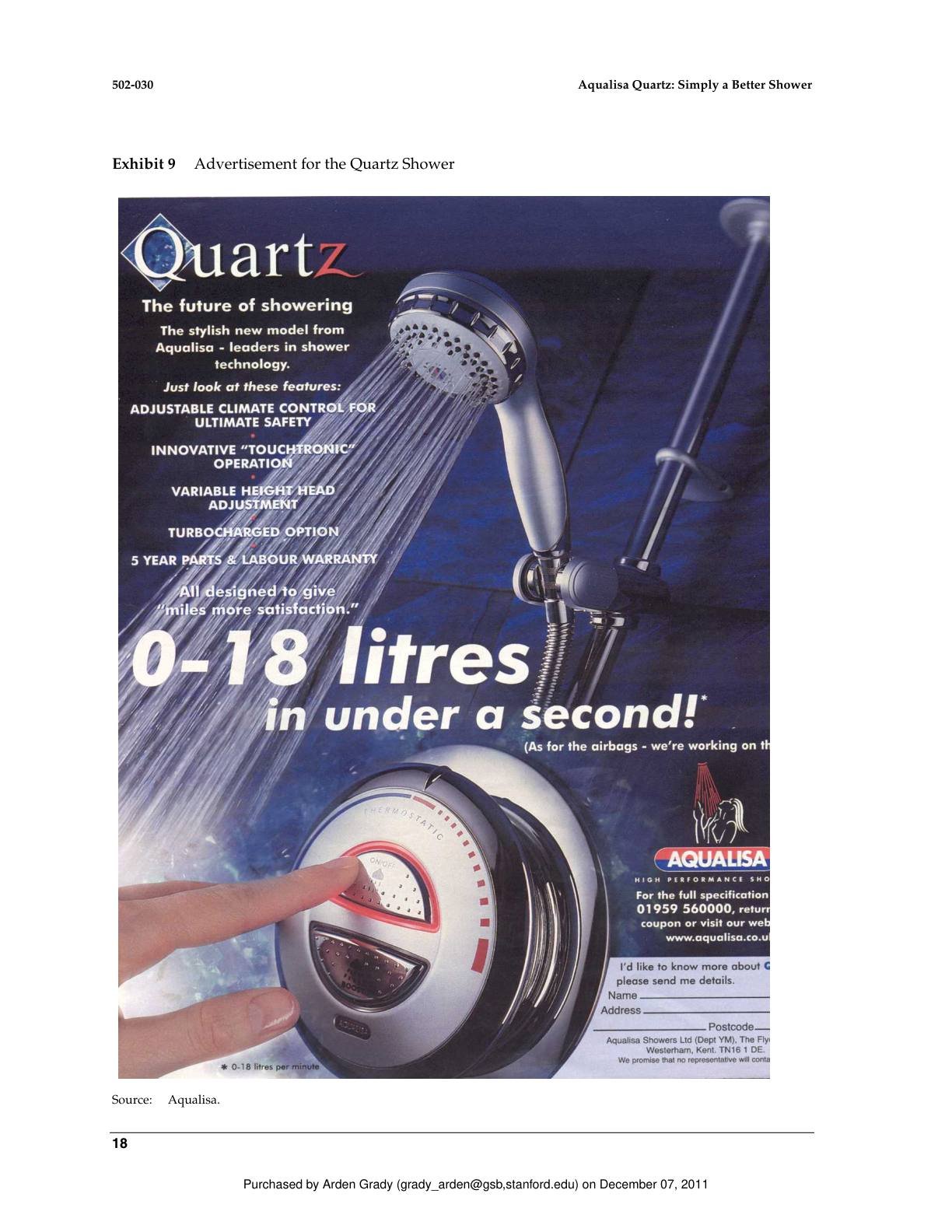 Lattin - Aqualisa Quartz, page 18