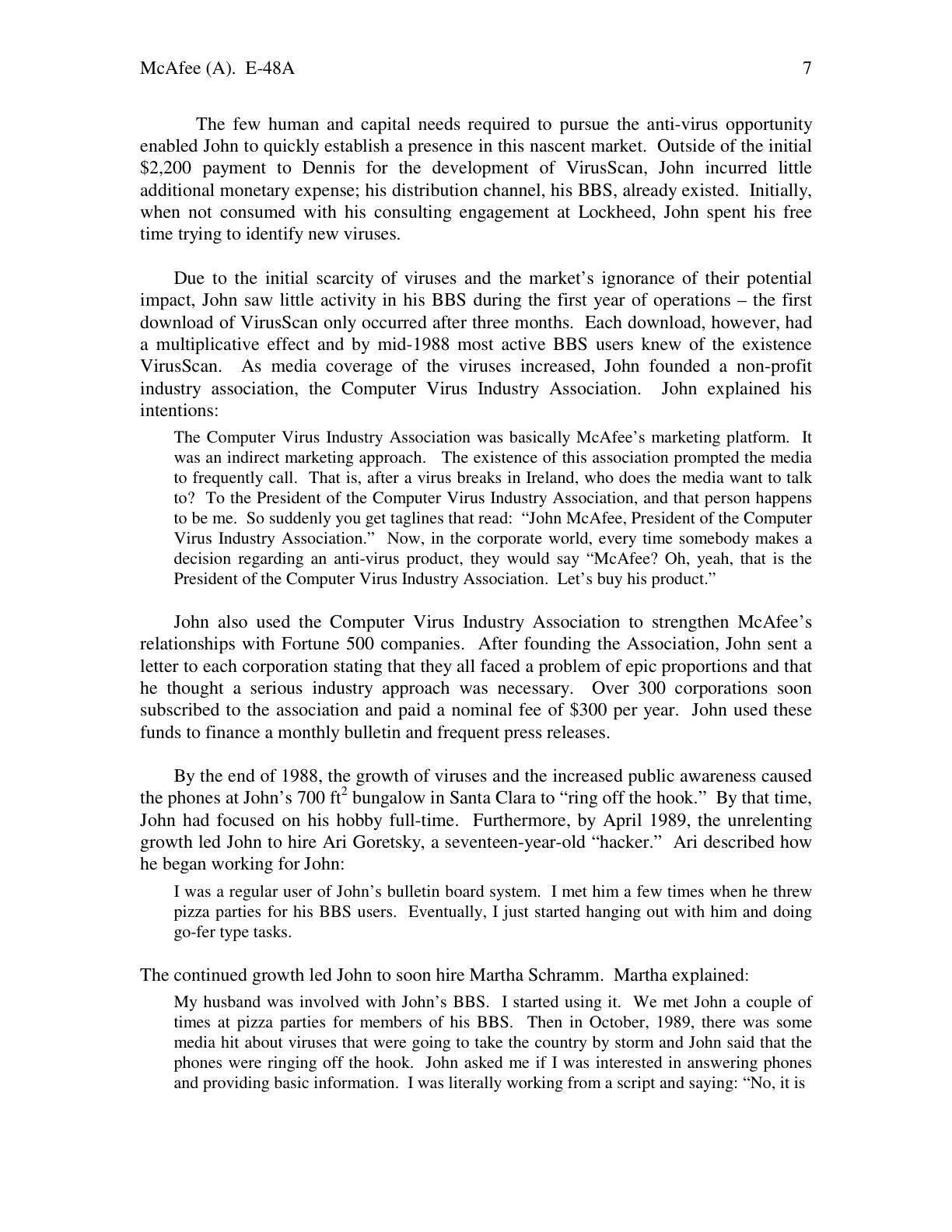 Feinberg - McAfee (A), page 7