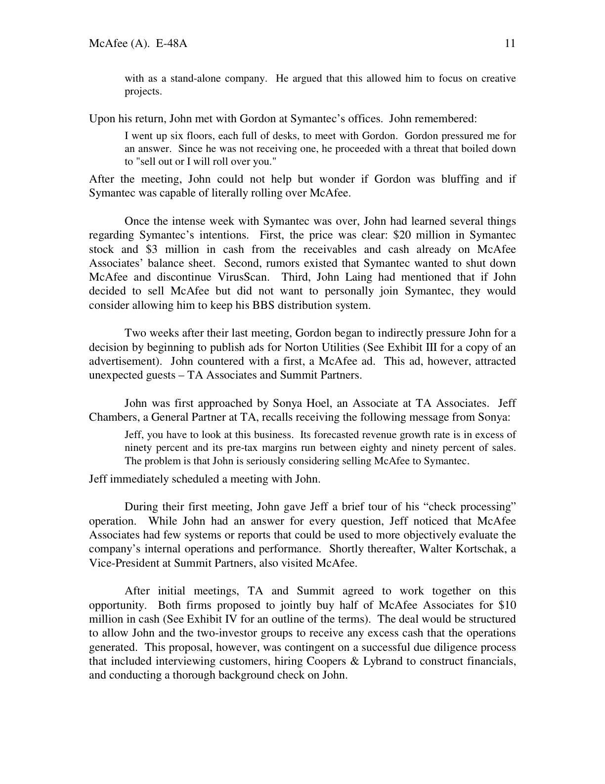 Feinberg - McAfee (A), page 11