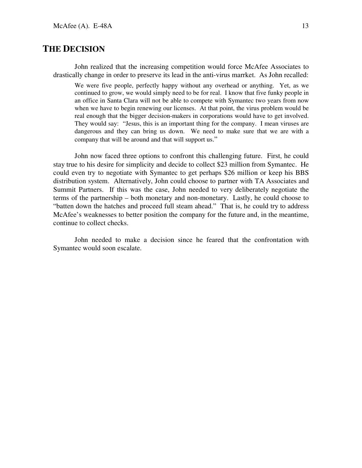 Feinberg - McAfee (A), page 13