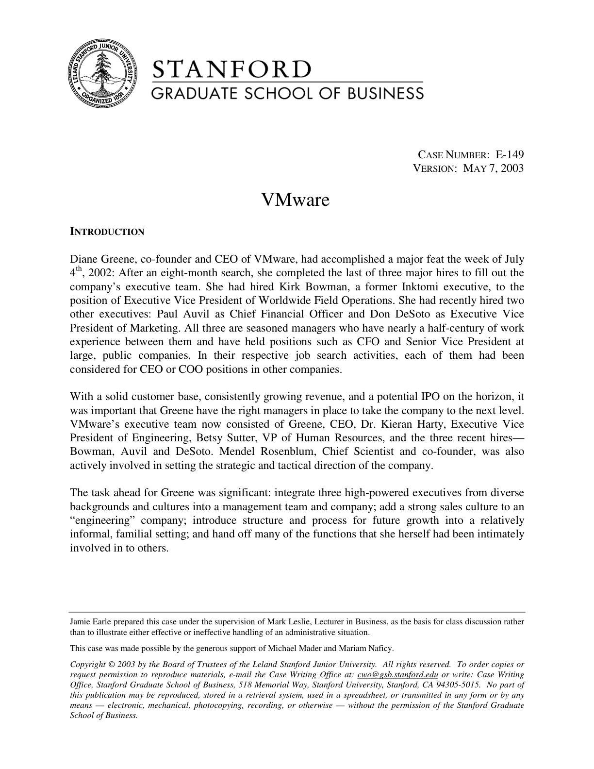 Feinberg - VMware, page 1