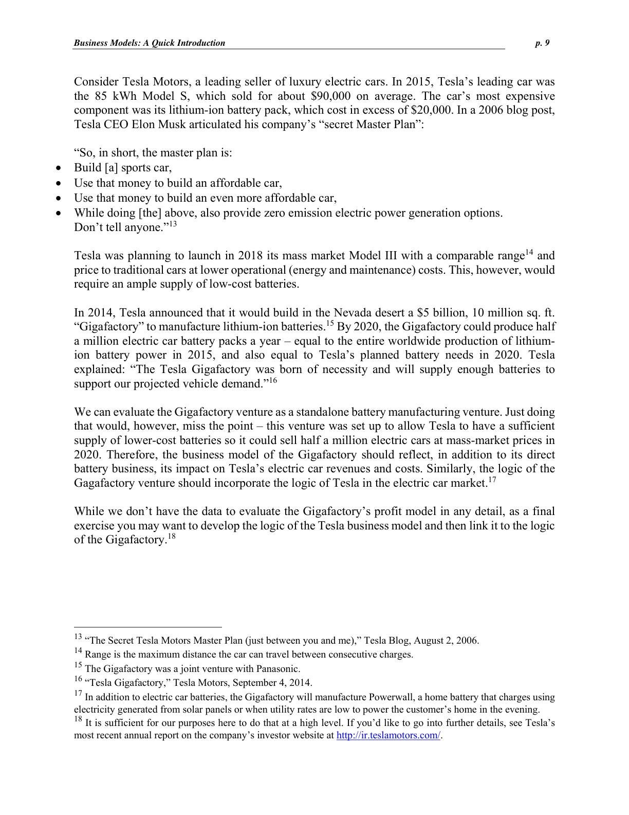 Mendelson - Business Models - A Quick Introduction, page 9