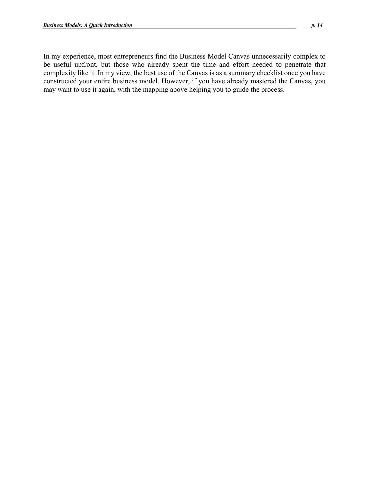 Mendelson - Business Models - A Quick Introduction, page 14