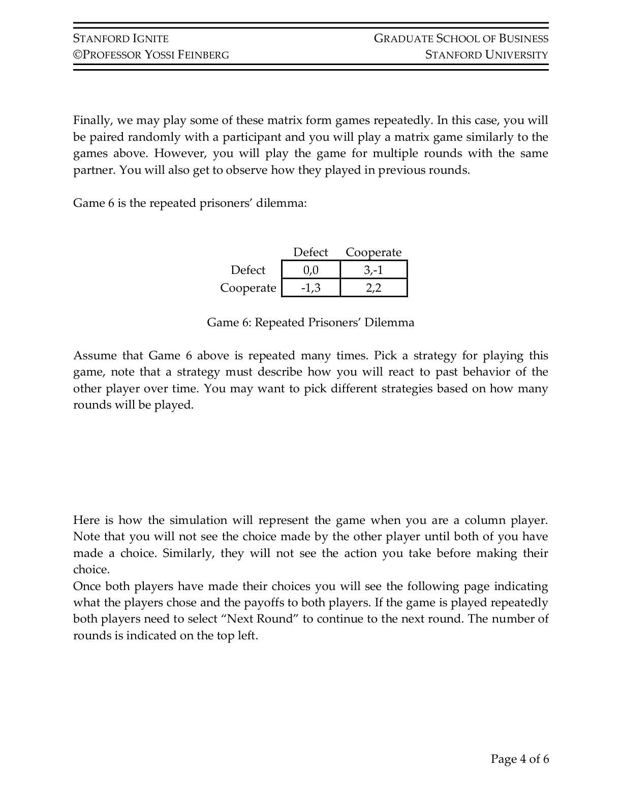 Feinberg - Game Theory, page 4