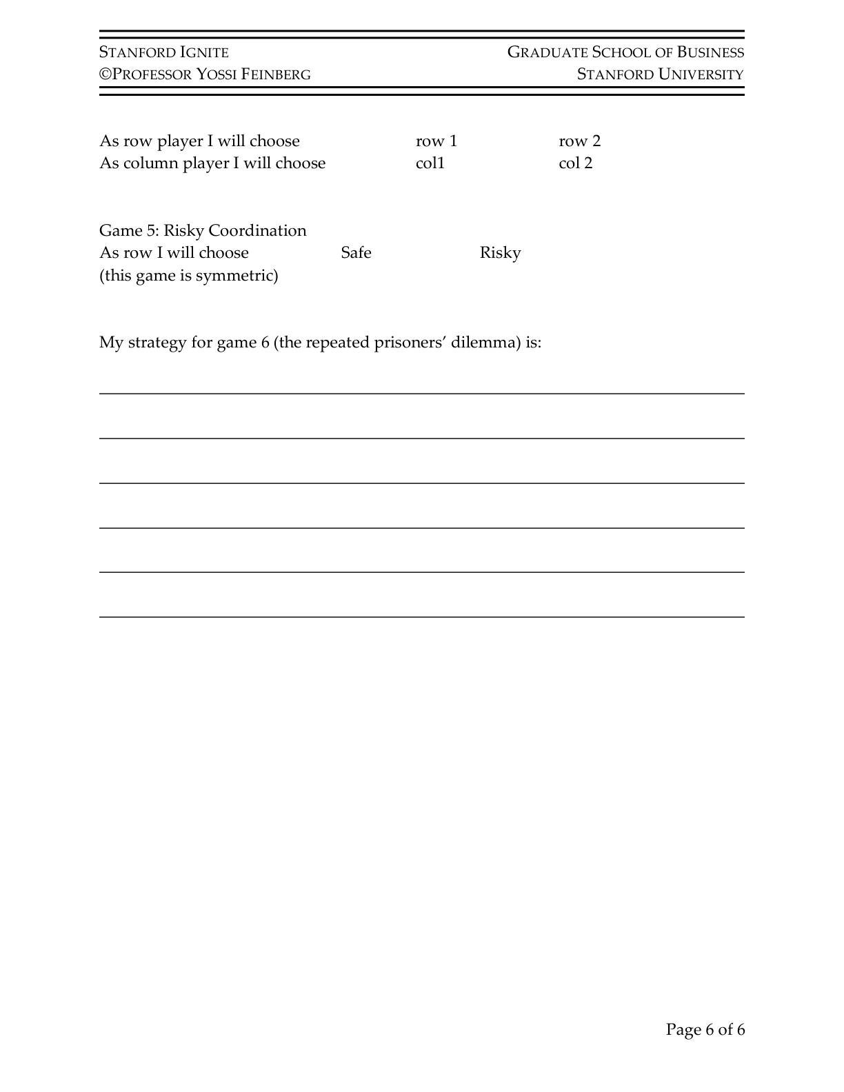 Feinberg - Game Theory, page 6