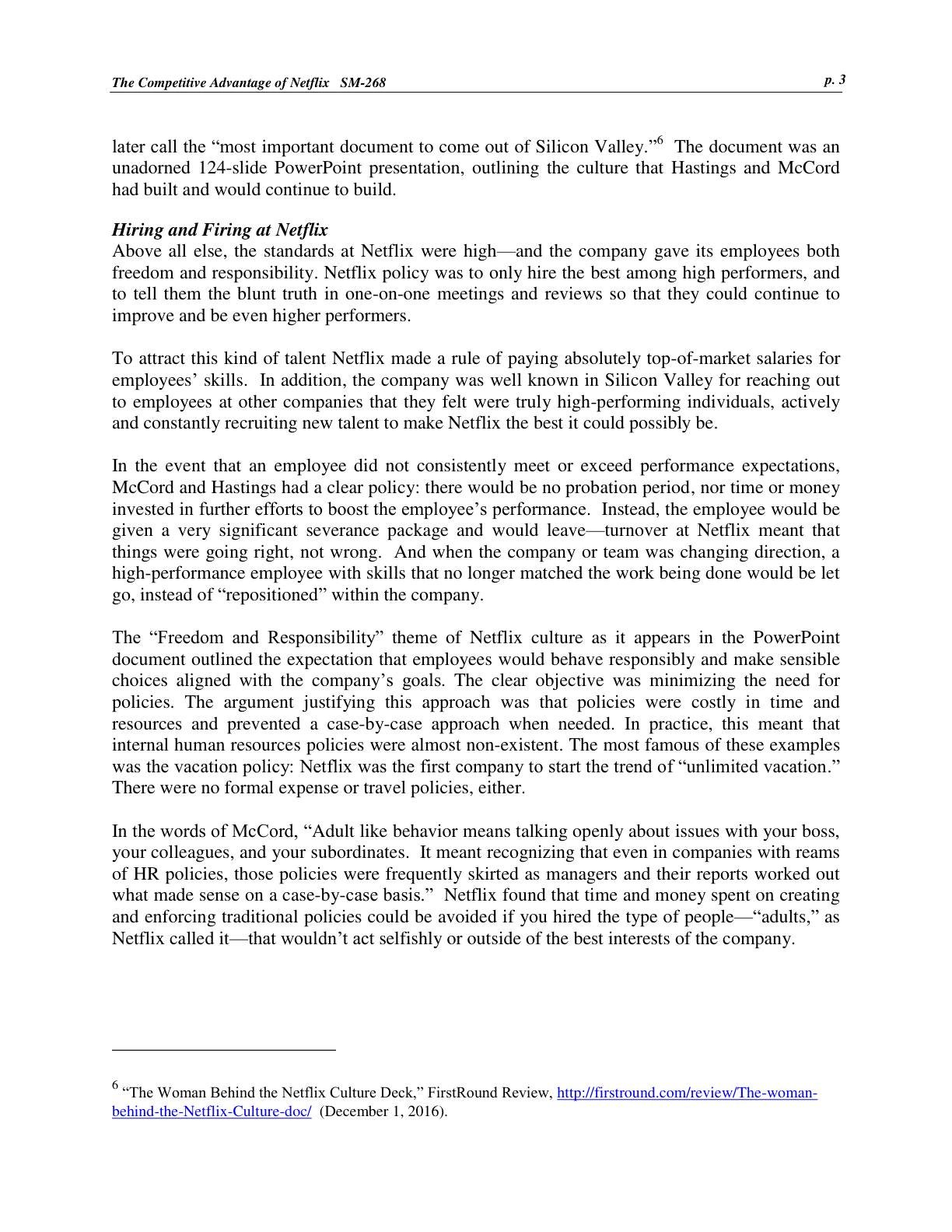 Feinberg - The Competitive Advantage of Netflix, page 3