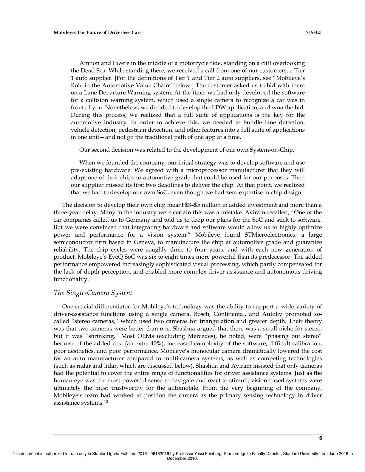 Feinberg - Mobileye - The Future of Driverless Cars, page 5