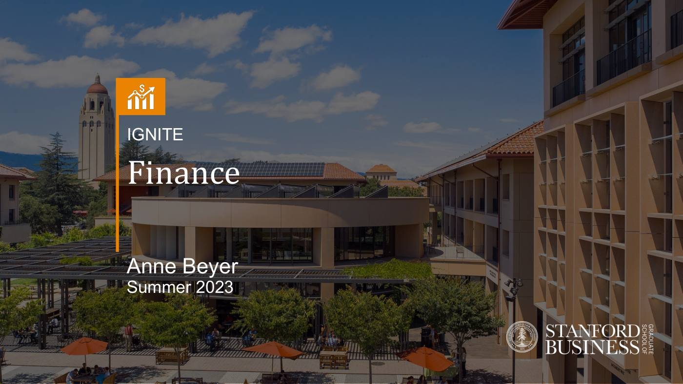 Beyer - Finance Slides (all 3 sessions), page 1