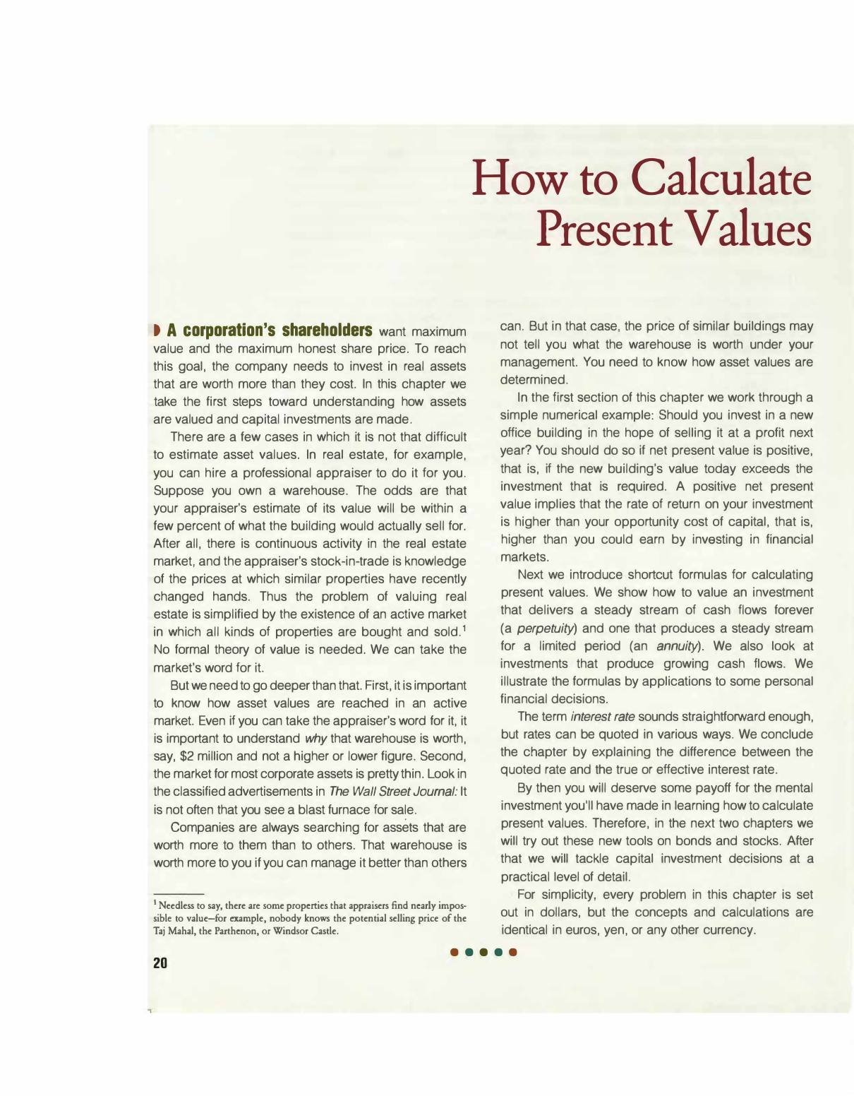 Beyer - Chapter 2- How to Calculate Present Value_, page 1