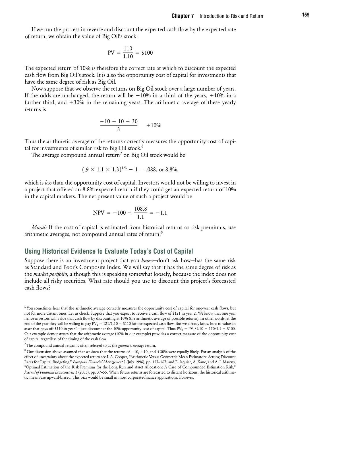 Beyer - Chapter 7- Introduction to Risk and Return, page 4