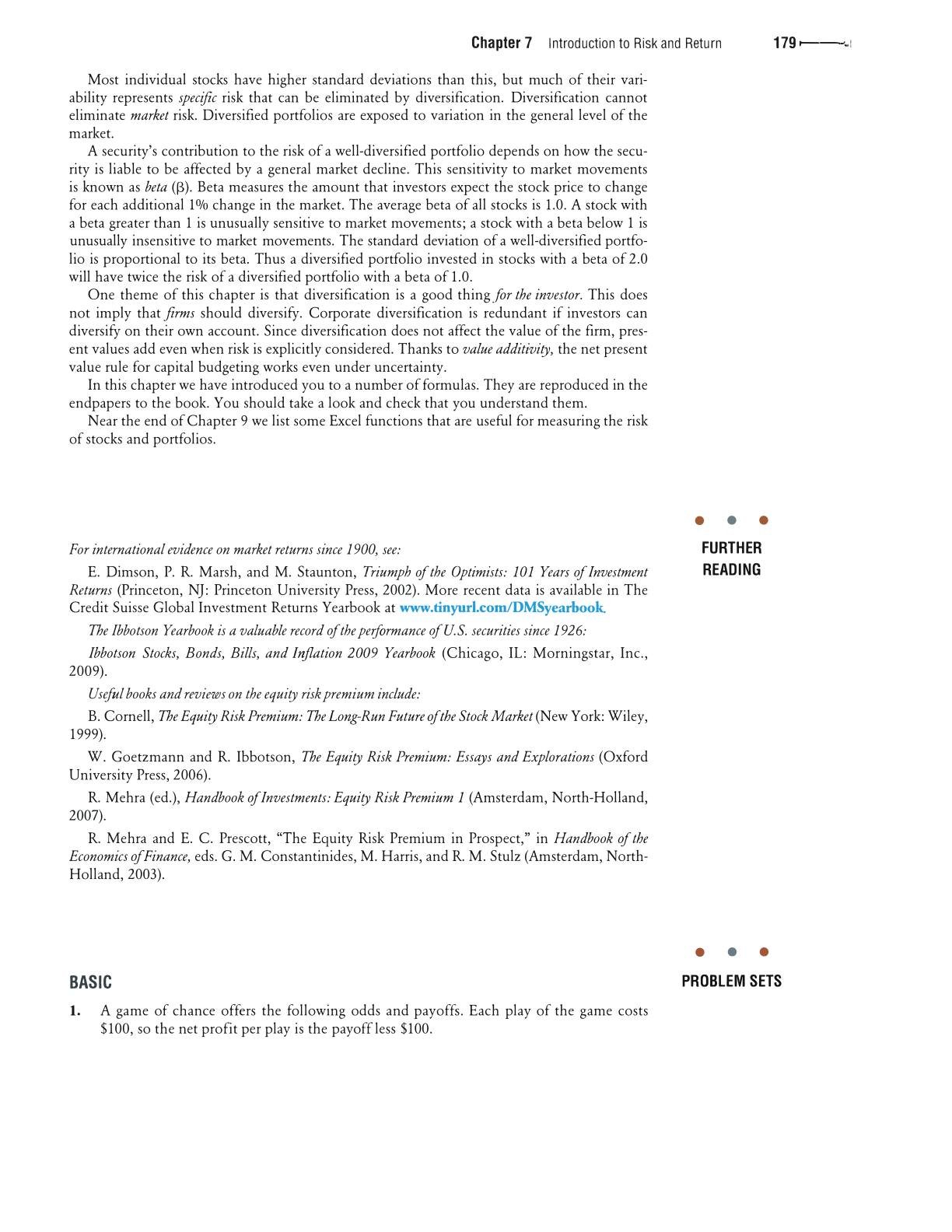 Beyer - Chapter 7- Introduction to Risk and Return, page 24