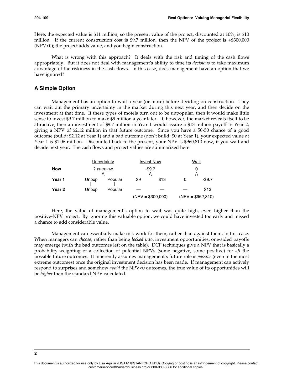 Beyer - Real Options, page 2
