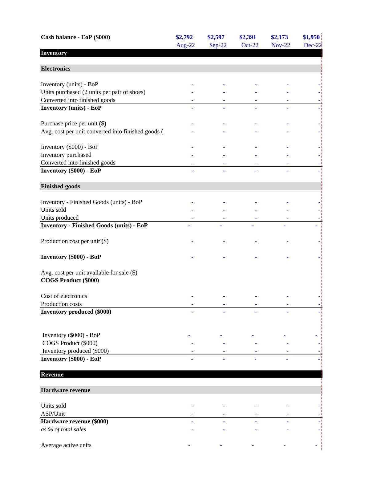 Beyer - Victoria Financial Modeling Spreadsheet, page 2