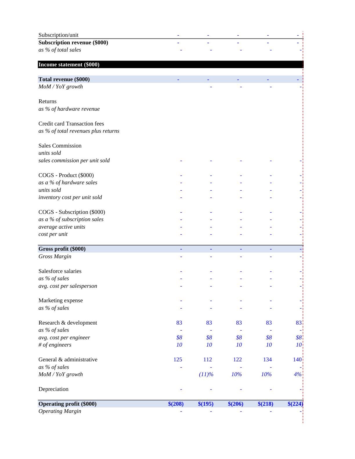 Beyer - Victoria Financial Modeling Spreadsheet, page 3