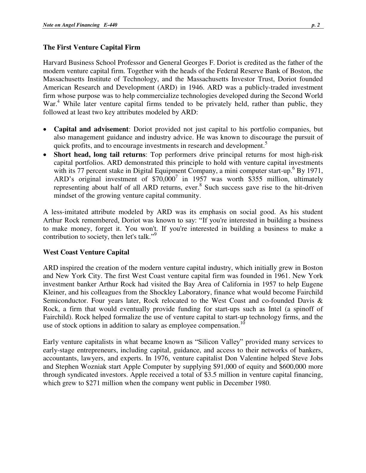 Strebulaev - Note on Angel Financing, page 2