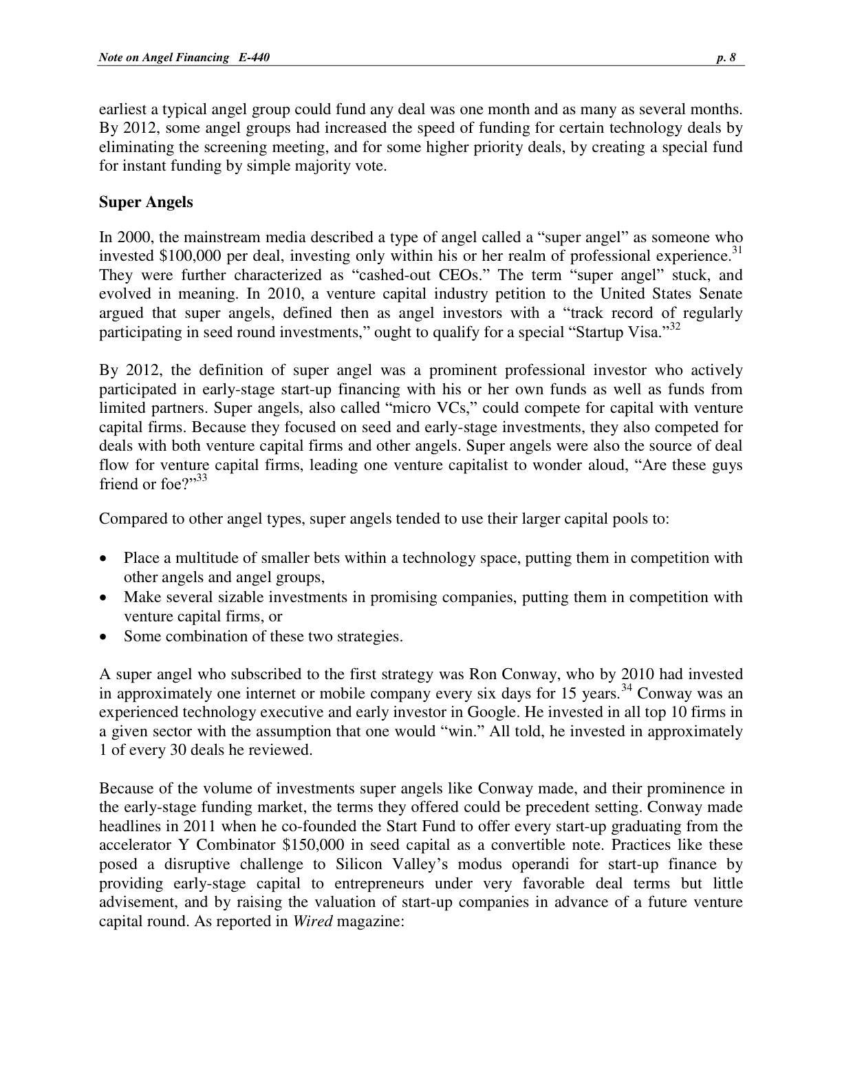 Strebulaev - Note on Angel Financing, page 8