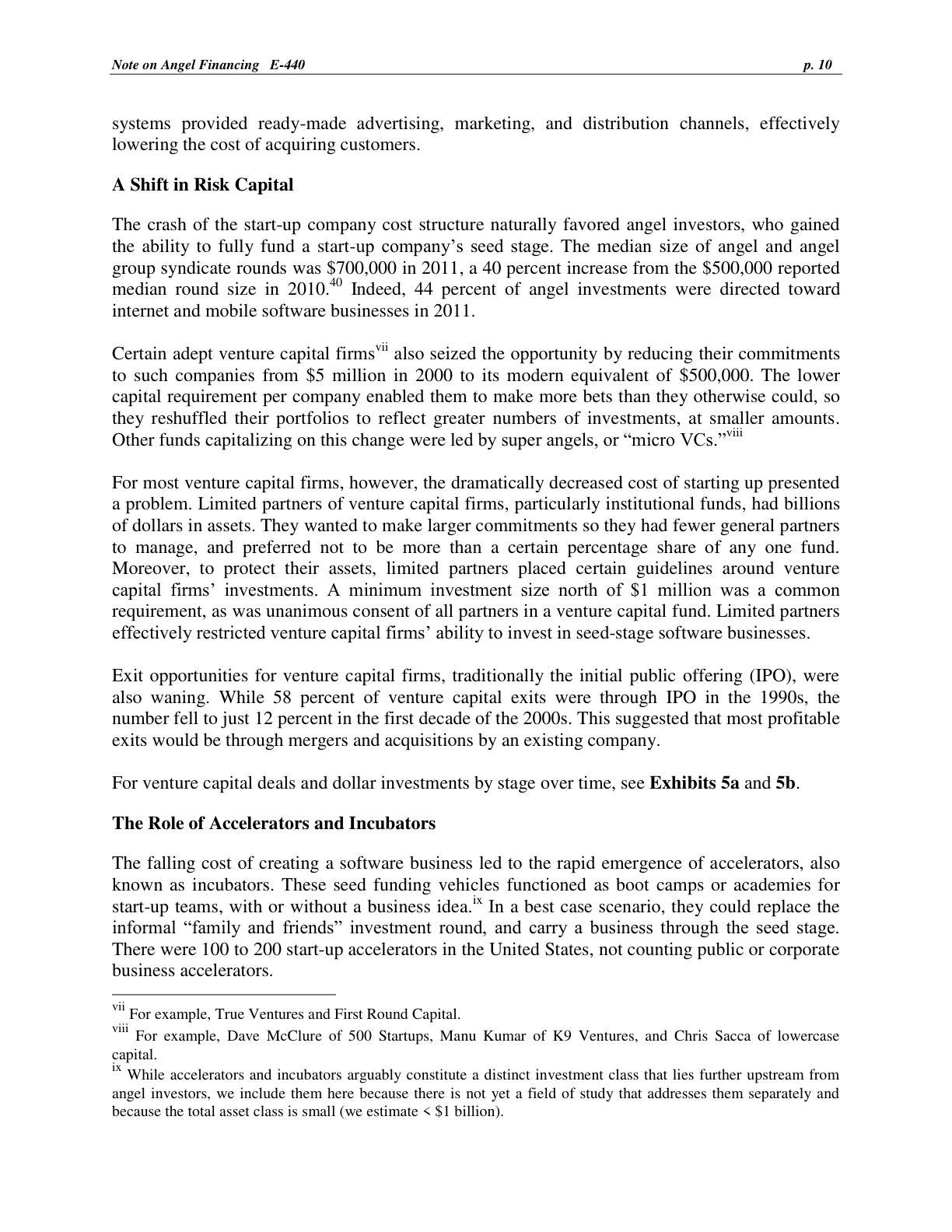 Strebulaev - Note on Angel Financing, page 10