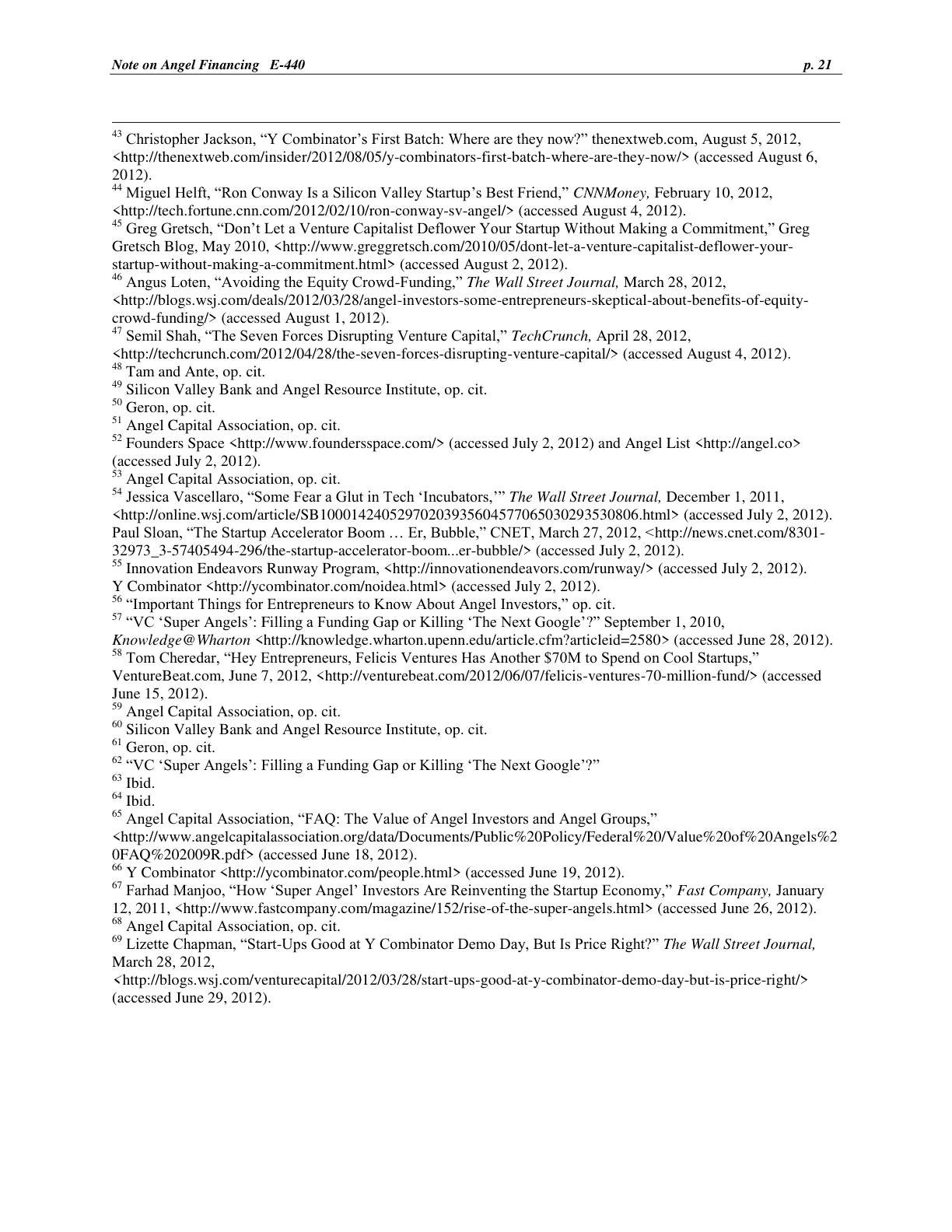 Strebulaev - Note on Angel Financing, page 21