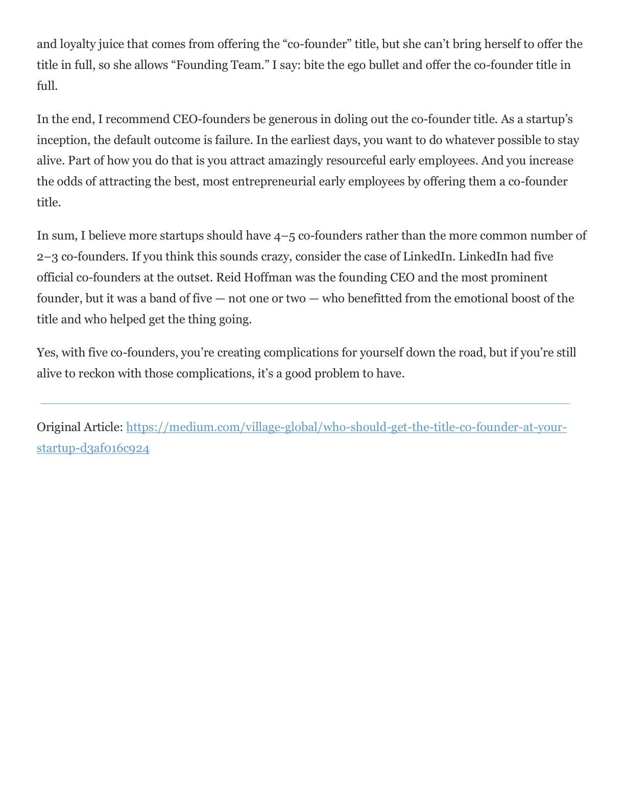 Reiss - Who Should Get the Title Co-Founder at Your Startup, page 3