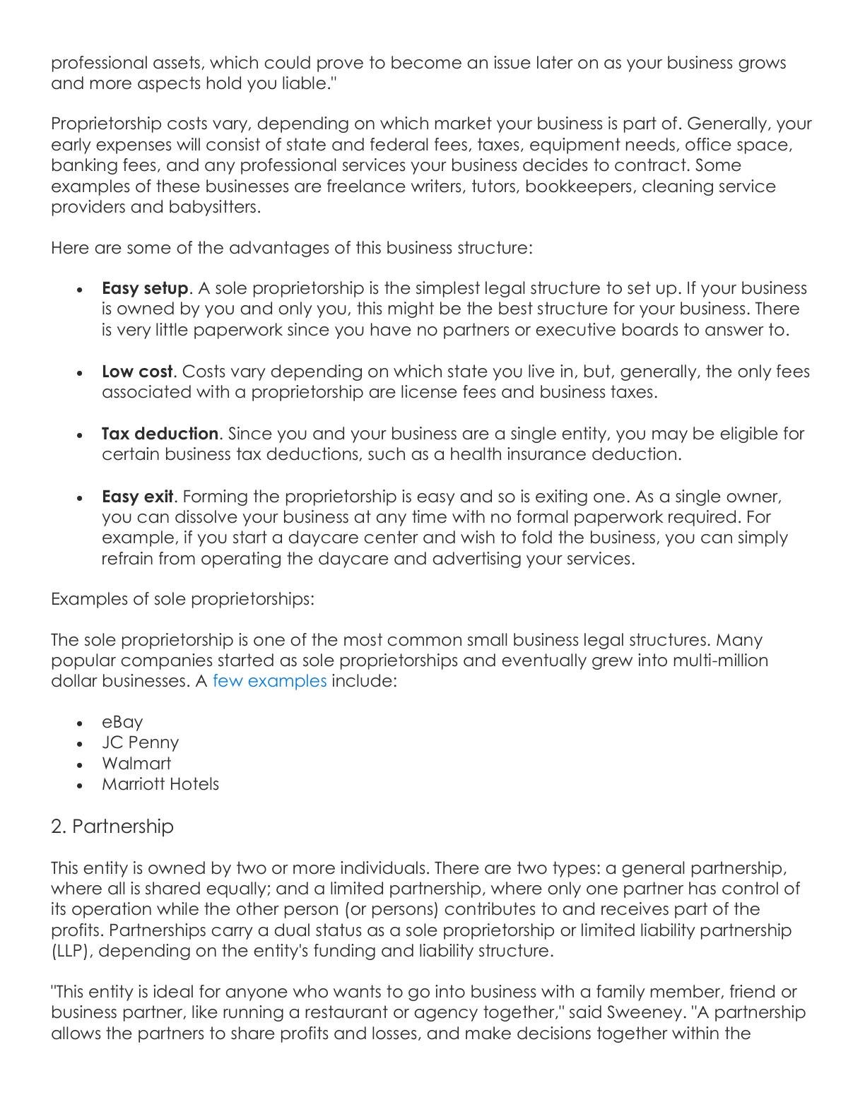 Reiss - How to Choose the Best Legal Structure for Your Business, page 2