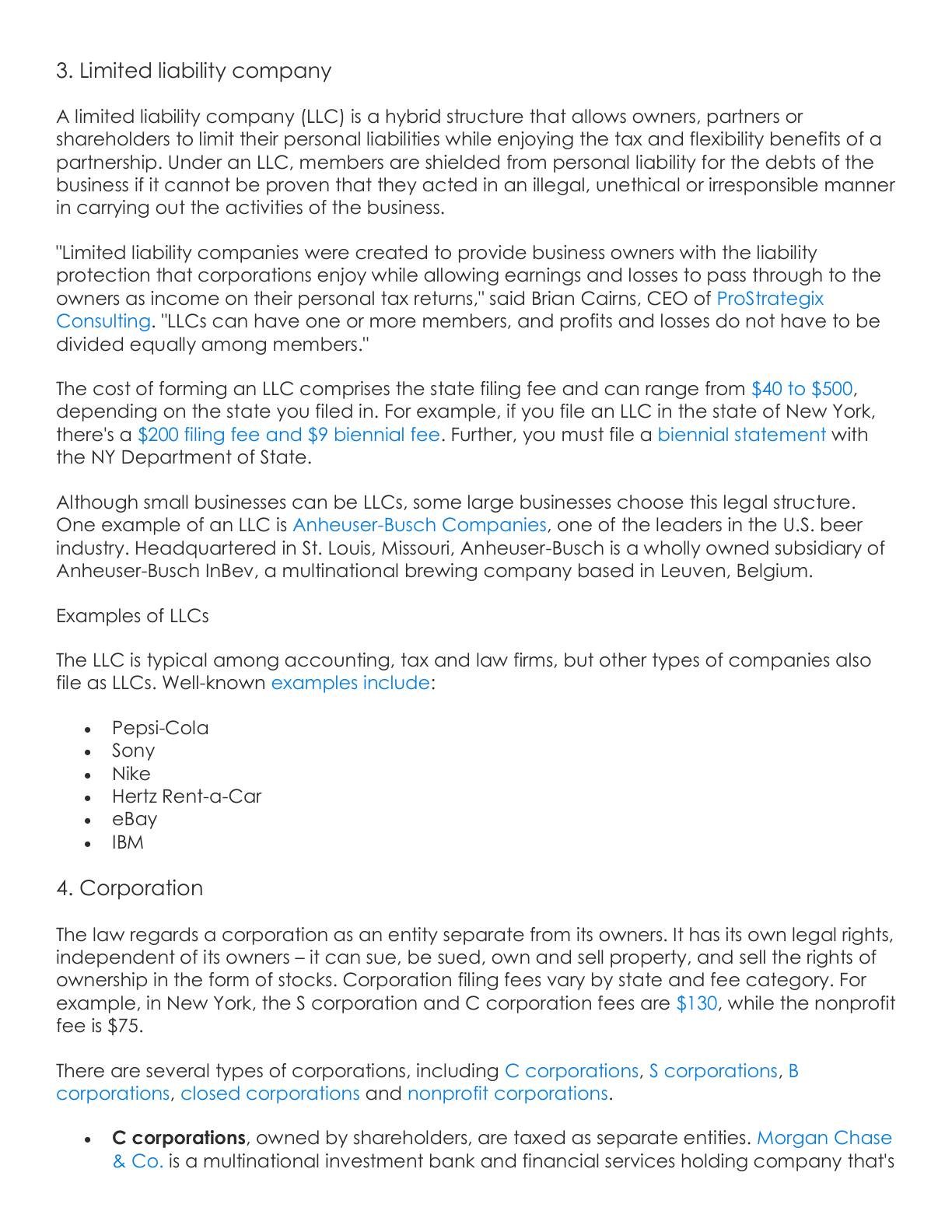 Reiss - How to Choose the Best Legal Structure for Your Business, page 4