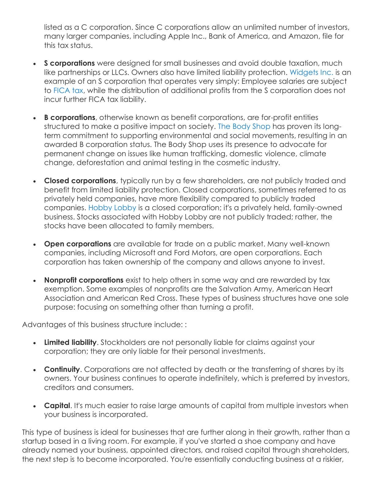 Reiss - How to Choose the Best Legal Structure for Your Business, page 5